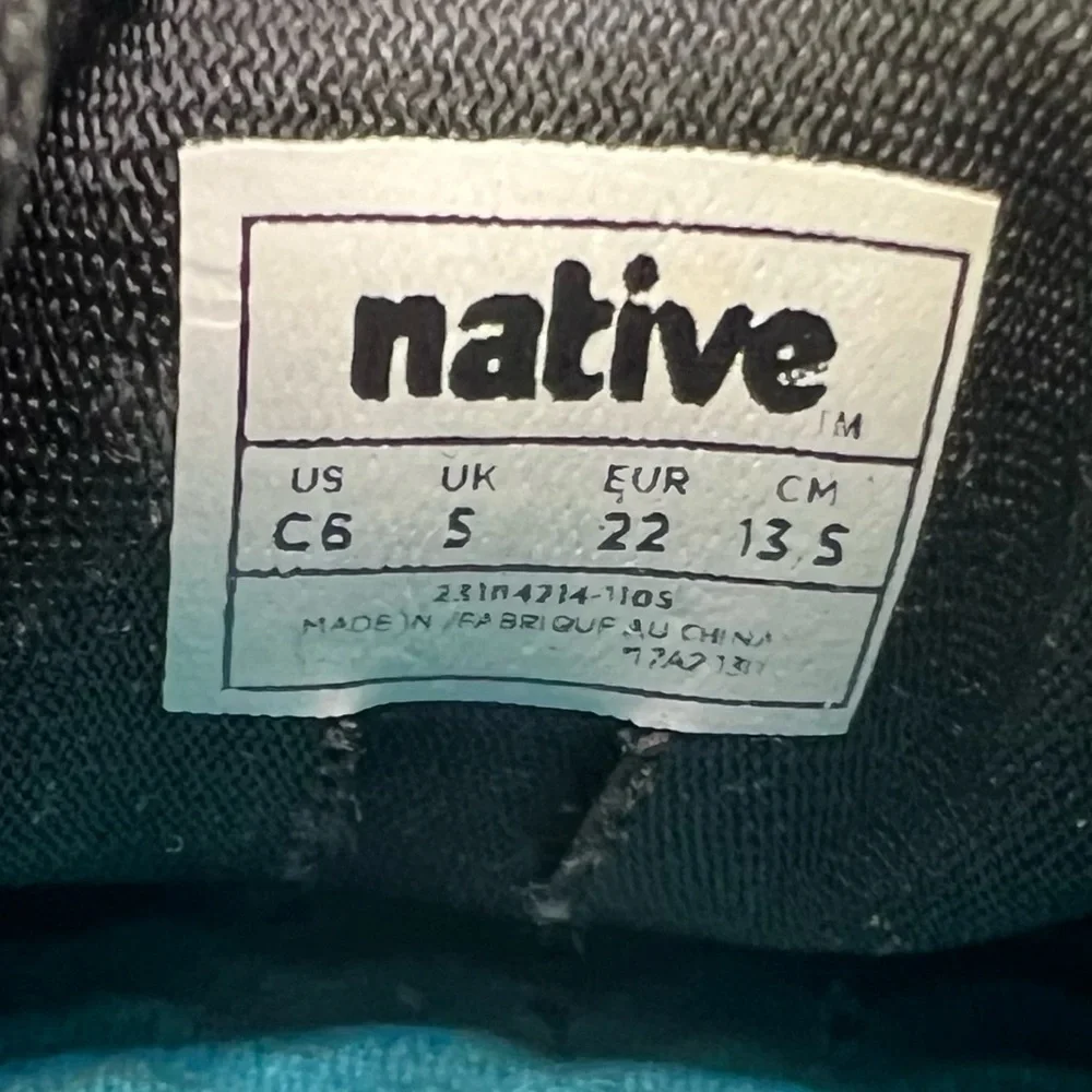 Native Black and Blue Kids Shoes-Size:C6‎
